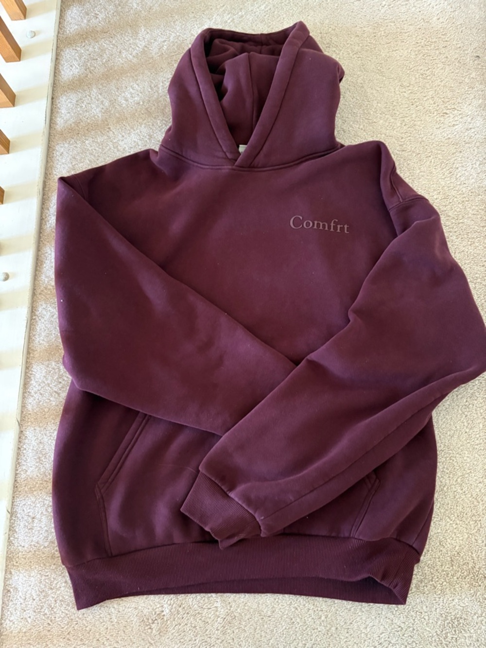 Comfrt Maroon minimalist  Hoodie